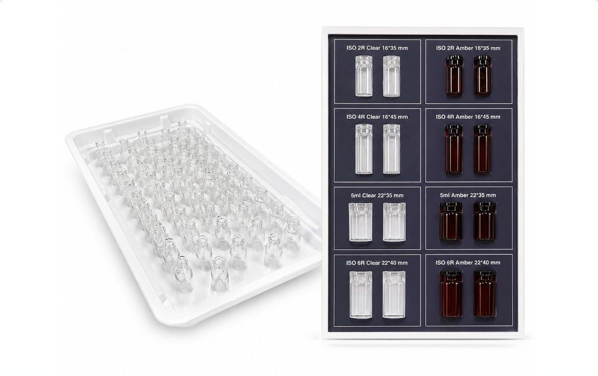 Ready-to-use sterile vials in nested trays